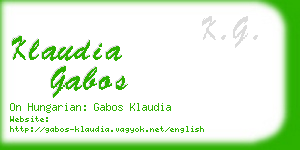 klaudia gabos business card